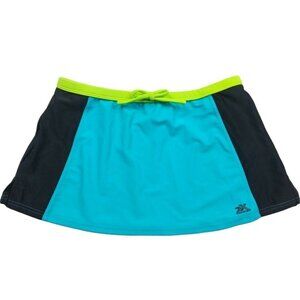 ZeroXposur Girls Swim Skirt Size 10 Blue Black